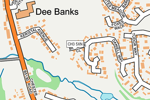 CH3 5XN map - OS OpenMap – Local (Ordnance Survey)