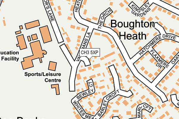 CH3 5XP map - OS OpenMap – Local (Ordnance Survey)