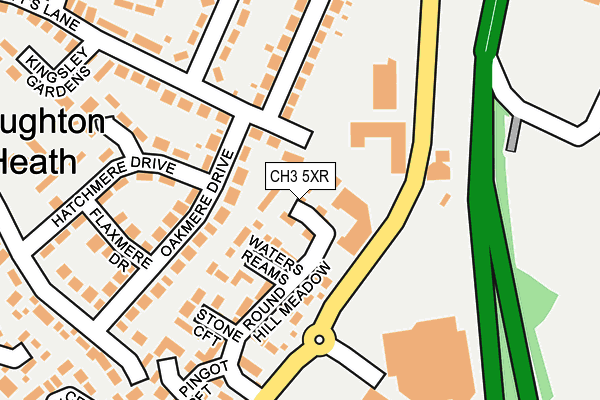 CH3 5XR map - OS OpenMap – Local (Ordnance Survey)