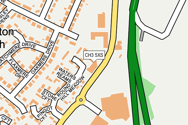 CH3 5XS map - OS OpenMap – Local (Ordnance Survey)