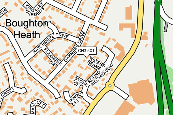 CH3 5XT map - OS OpenMap – Local (Ordnance Survey)