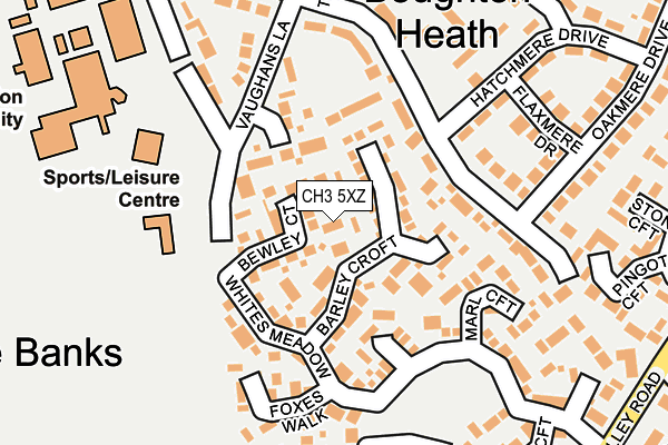 CH3 5XZ map - OS OpenMap – Local (Ordnance Survey)