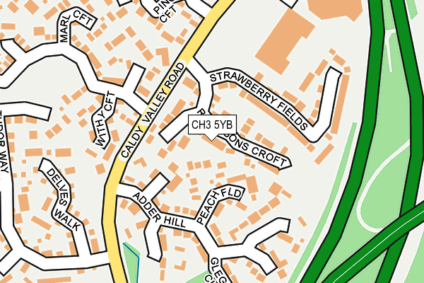 CH3 5YB map - OS OpenMap – Local (Ordnance Survey)