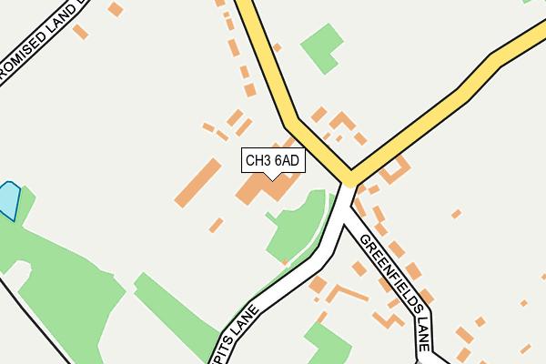 CH3 6AD map - OS OpenMap – Local (Ordnance Survey)