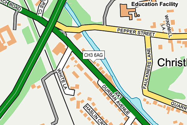 CH3 6AG map - OS OpenMap – Local (Ordnance Survey)