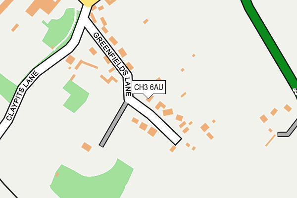 CH3 6AU map - OS OpenMap – Local (Ordnance Survey)