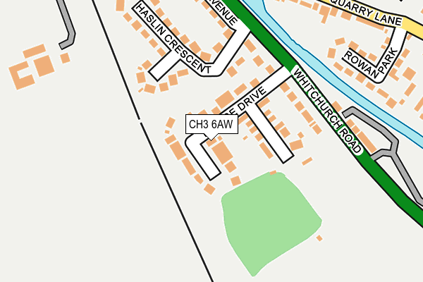 CH3 6AW map - OS OpenMap – Local (Ordnance Survey)