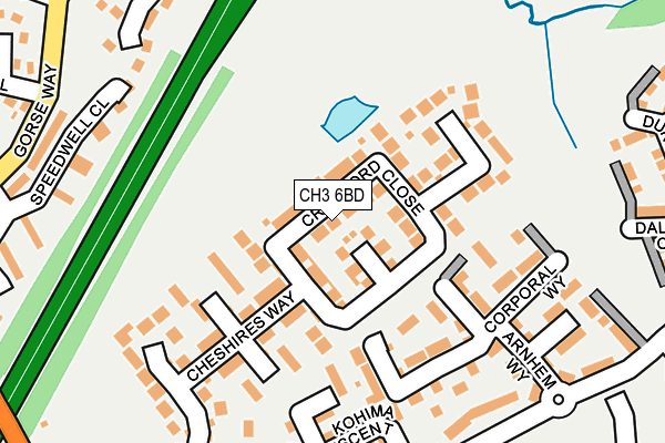 CH3 6BD map - OS OpenMap – Local (Ordnance Survey)