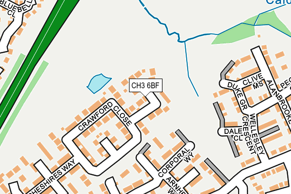 CH3 6BF map - OS OpenMap – Local (Ordnance Survey)