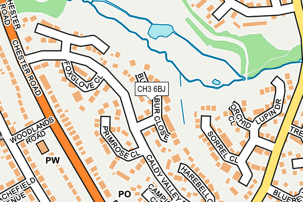 CH3 6BJ map - OS OpenMap – Local (Ordnance Survey)