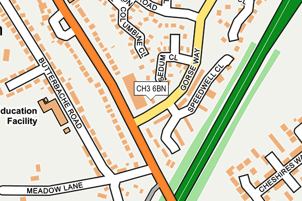 CH3 6BN map - OS OpenMap – Local (Ordnance Survey)