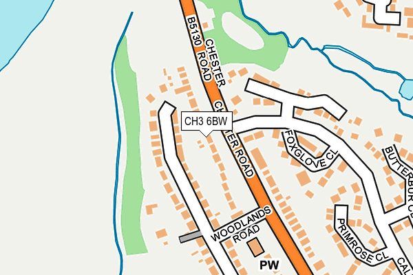 CH3 6BW map - OS OpenMap – Local (Ordnance Survey)