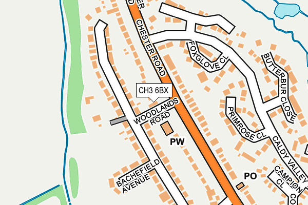 CH3 6BX map - OS OpenMap – Local (Ordnance Survey)