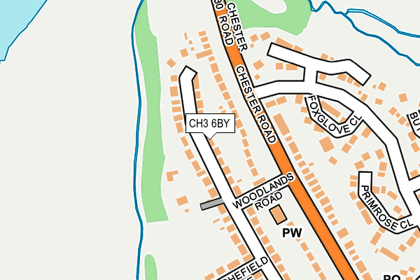 CH3 6BY map - OS OpenMap – Local (Ordnance Survey)