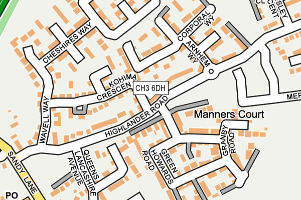 CH3 6DH map - OS OpenMap – Local (Ordnance Survey)