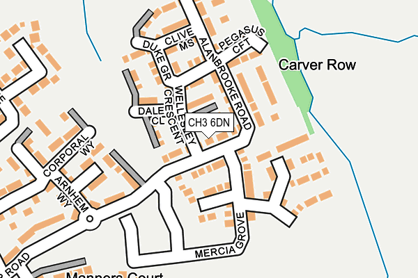 CH3 6DN map - OS OpenMap – Local (Ordnance Survey)