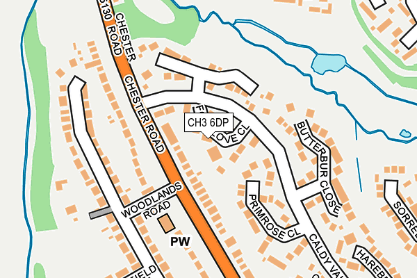 CH3 6DP map - OS OpenMap – Local (Ordnance Survey)