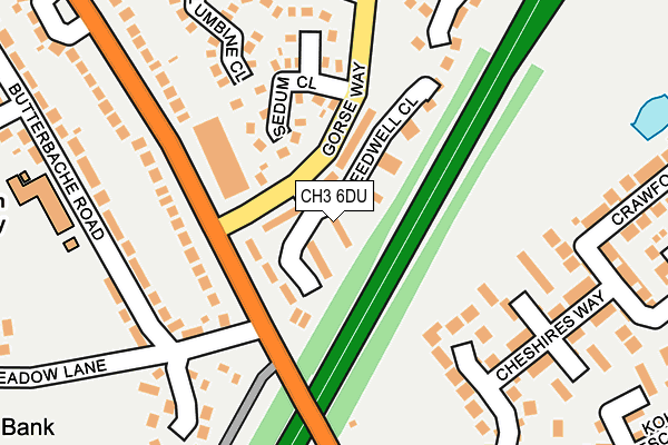 CH3 6DU map - OS OpenMap – Local (Ordnance Survey)