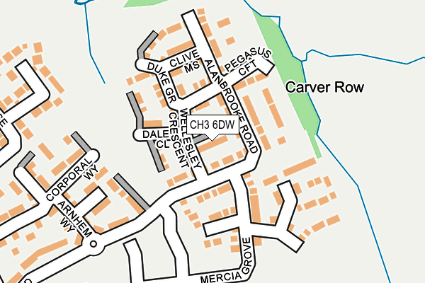 CH3 6DW map - OS OpenMap – Local (Ordnance Survey)