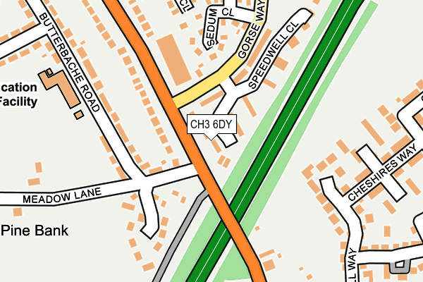 CH3 6DY map - OS OpenMap – Local (Ordnance Survey)