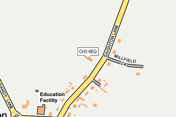 CH3 6EQ map - OS OpenMap – Local (Ordnance Survey)