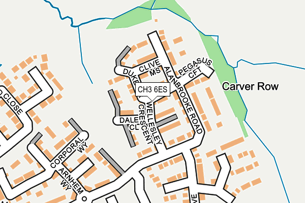 CH3 6ES map - OS OpenMap – Local (Ordnance Survey)