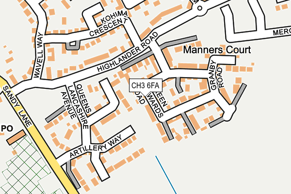 CH3 6FA map - OS OpenMap – Local (Ordnance Survey)