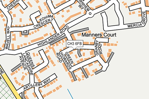 CH3 6FB map - OS OpenMap – Local (Ordnance Survey)