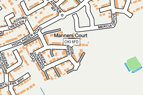 CH3 6FD map - OS OpenMap – Local (Ordnance Survey)