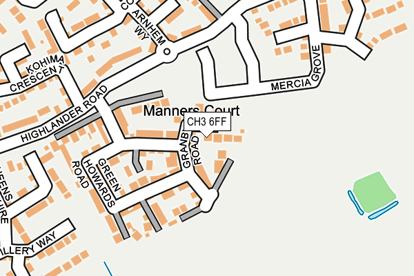 CH3 6FF map - OS OpenMap – Local (Ordnance Survey)