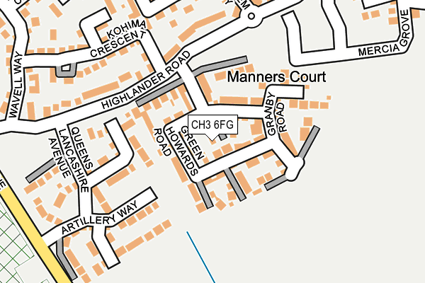 CH3 6FG map - OS OpenMap – Local (Ordnance Survey)