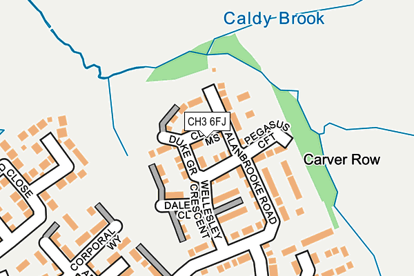 CH3 6FJ map - OS OpenMap – Local (Ordnance Survey)