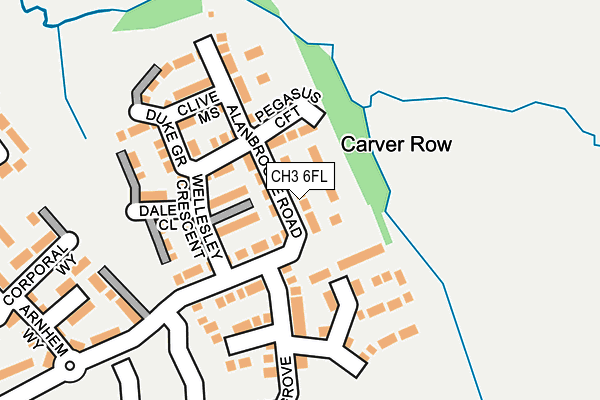 CH3 6FL map - OS OpenMap – Local (Ordnance Survey)