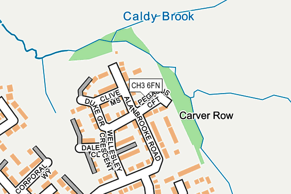 CH3 6FN map - OS OpenMap – Local (Ordnance Survey)