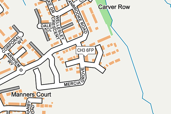 CH3 6FP map - OS OpenMap – Local (Ordnance Survey)