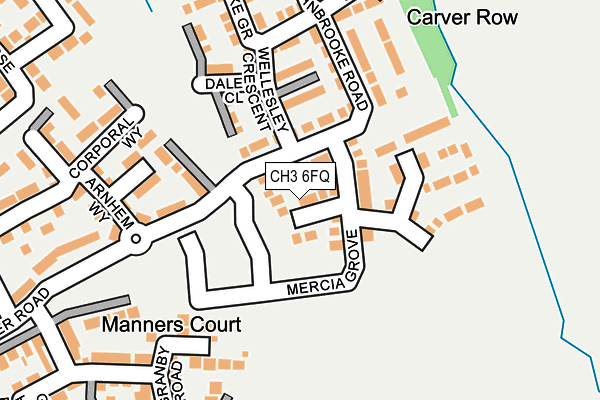 CH3 6FQ map - OS OpenMap – Local (Ordnance Survey)