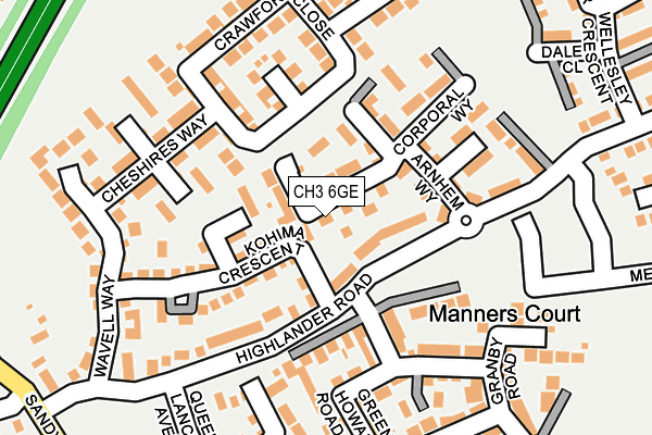 CH3 6GE map - OS OpenMap – Local (Ordnance Survey)