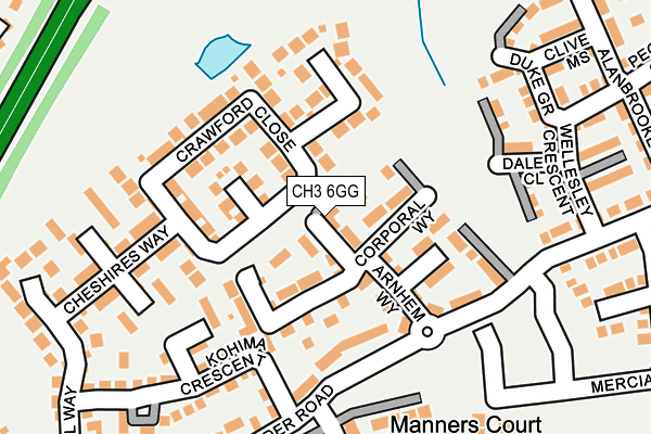 CH3 6GG map - OS OpenMap – Local (Ordnance Survey)