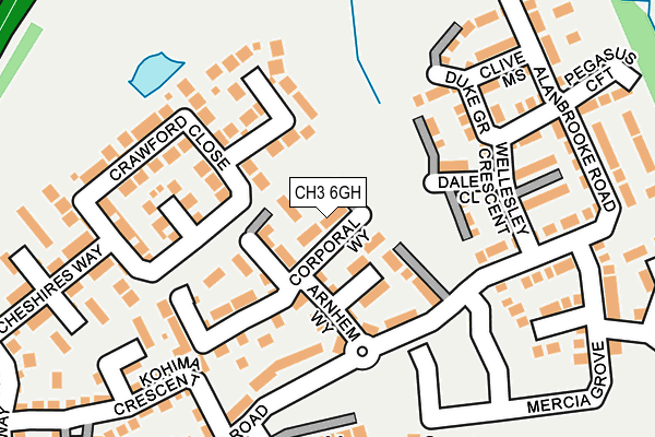 CH3 6GH map - OS OpenMap – Local (Ordnance Survey)