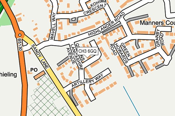 CH3 6GQ map - OS OpenMap – Local (Ordnance Survey)