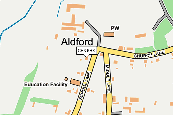 CH3 6HX map - OS OpenMap – Local (Ordnance Survey)