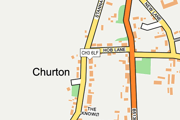 CH3 6LF map - OS OpenMap – Local (Ordnance Survey)