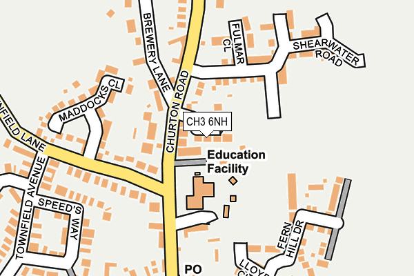 CH3 6NH map - OS OpenMap – Local (Ordnance Survey)