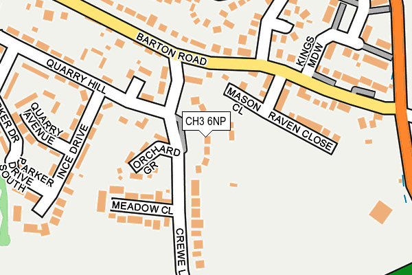 CH3 6NP map - OS OpenMap – Local (Ordnance Survey)