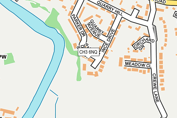 CH3 6NQ map - OS OpenMap – Local (Ordnance Survey)