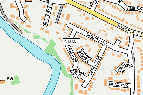 CH3 6NU map - OS OpenMap – Local (Ordnance Survey)