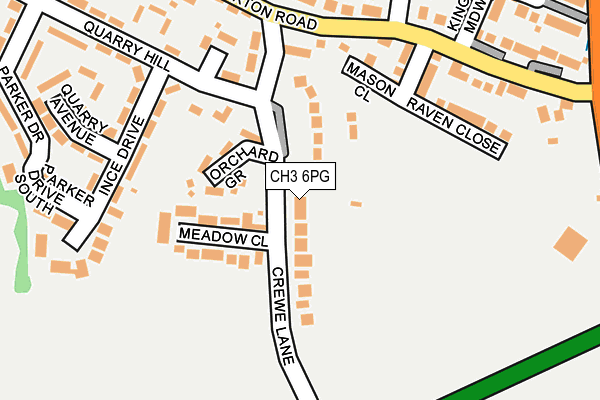 CH3 6PG map - OS OpenMap – Local (Ordnance Survey)