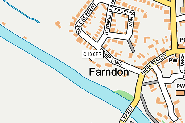 CH3 6PR map - OS OpenMap – Local (Ordnance Survey)