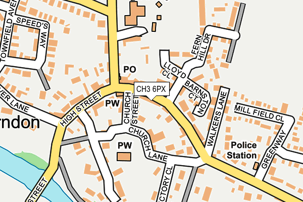 CH3 6PX map - OS OpenMap – Local (Ordnance Survey)