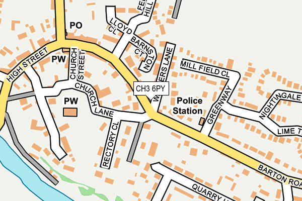 CH3 6PY map - OS OpenMap – Local (Ordnance Survey)